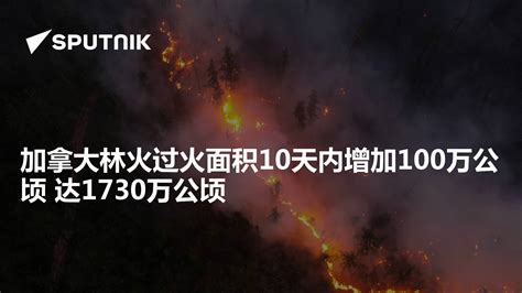 加拿大林火过火面积10天内增加100万公顷 达1730万公顷 2023年9月14日 俄罗斯卫星通讯社