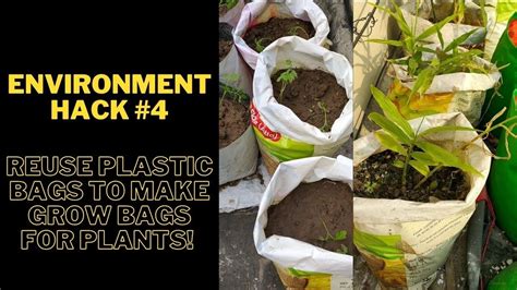 Environment Hack Reuse Plastic Bags To Make Grow Bags For Plants