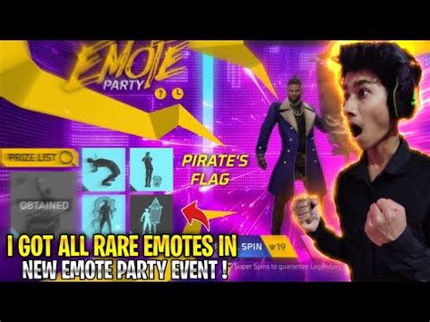 I Got All Rare Lagendary Emotes From New Emote Party Event Garena Free