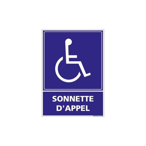 Panneau Sonnette d appel Rampe d accès L0950 Plastique PVC 1 5 mm150 x