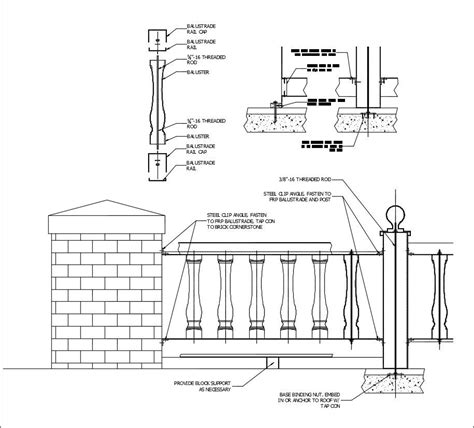 Free Cad Details Balustrade Installation Cad Design Free Cad Blocks