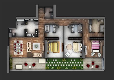 50 Three “3” Bedroom Apartment/House Plans - Architecture & Design