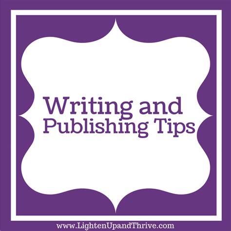 Writing and Publishing Tips