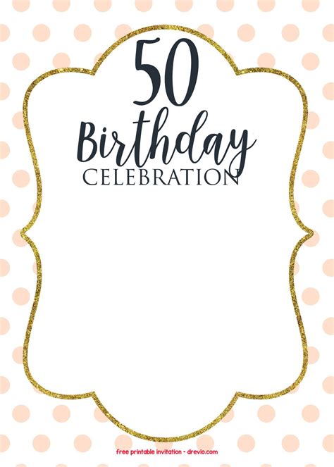 50Th Birthday Invitation Template