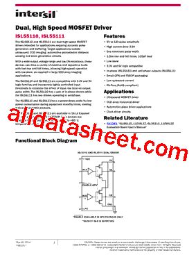 Isl Ivz T Datasheet Pdf Intersil Corporation