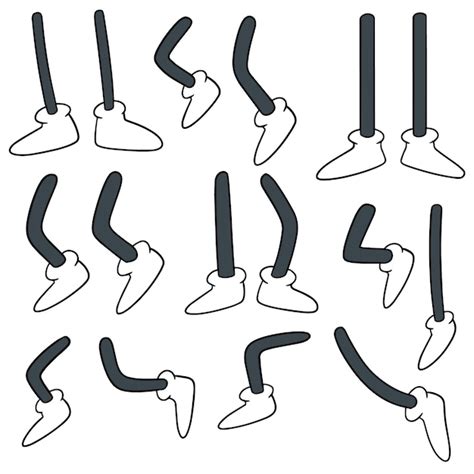 Premium Vector Vector Set Of Cartoon Leg