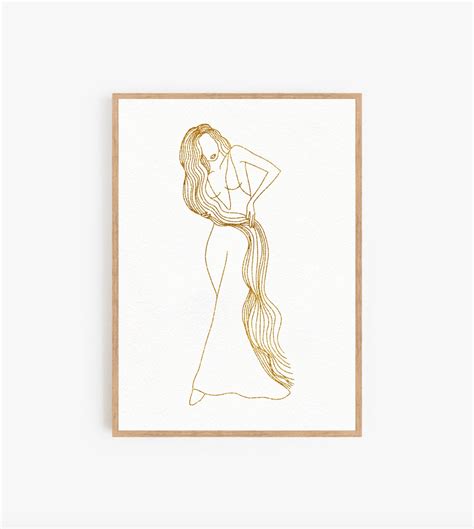 Set of 3 Female Form Art Prints Three Women Line Art - Etsy