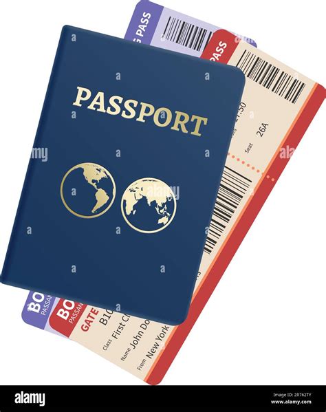 Passport With Tickets Template Design Vector Stock Vector Image And Art