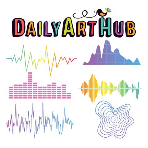 Colorful Sound Waves Clip Art Set – Daily Art Hub // Graphics ...