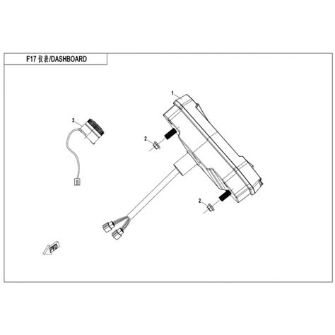 VUE ECLATEE PIECE TABLEAU DE BORD CFMOTO CFORCE 450 COURT T3 2021