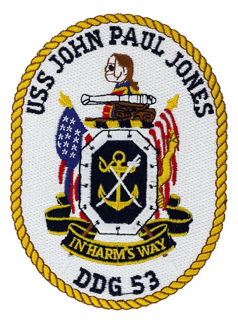 USS John Paul Jones DDG-53 Ship Patch | Flying Tigers Surplus