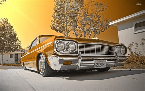 Vintage brown car, lowrider, Chevrolet Impala HD wallpaper | Wallpaper ...