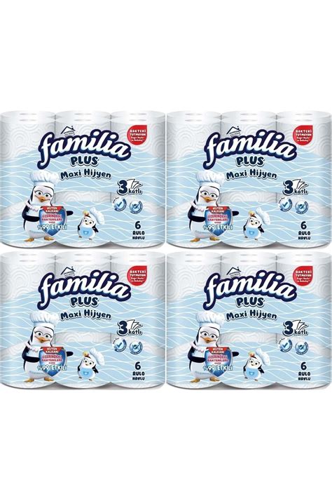 Familia Kağıt Havlu 3 Katlı Plus Maxi Hijyen 24 Lü Paket 4pk 6