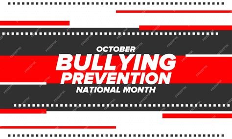 Premium Vector | National Bullying Prevention Month Stop bullying Keep ...