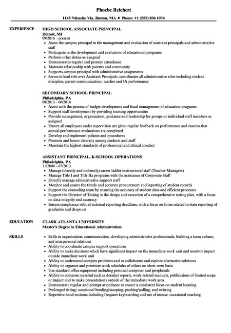 Assistant Principal Resume School Principal Resume Sample - wikiresume.com