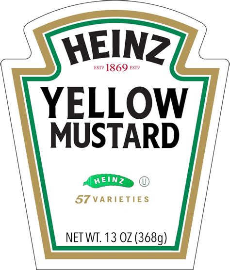 Heinez Yellow Mustard Label