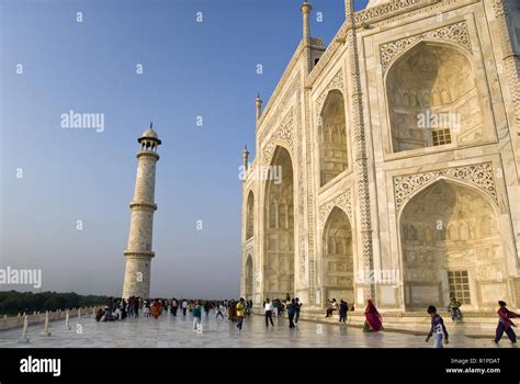 The Taj Mahal Is A White Marble Mausoleum In Agra India Built By