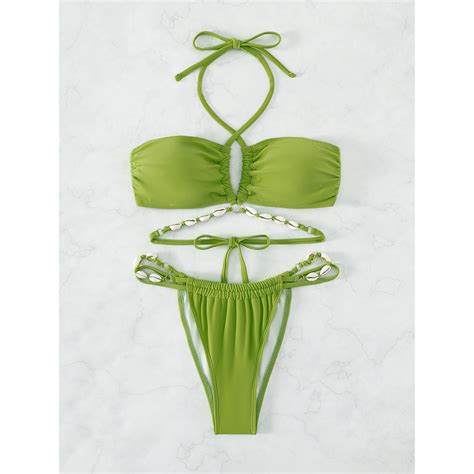 Badu bg Sexy Shells Wrap Around Strappy Bikini Дамски бански костюми