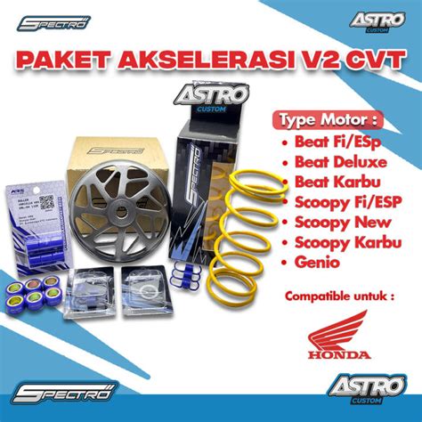 Upgrade CVT Astro V2 Beat Fi ESP Scoopy Fi ESP Genio Vario 110 Fi ESP