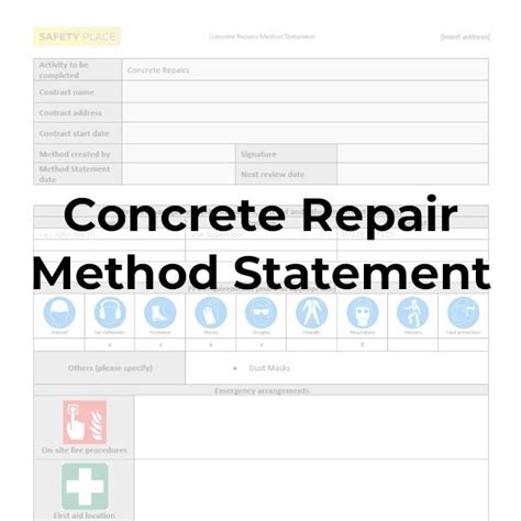 Concrete Repair Method Statement Safety Place