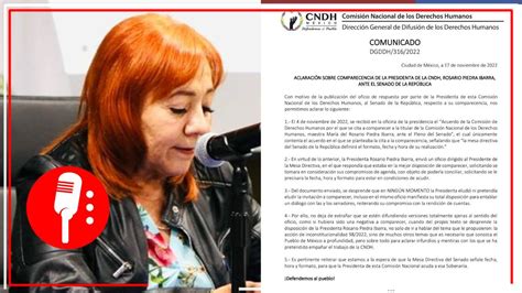 Falso que Rosario Piedra Ibarra titular de la CNDH se negó a