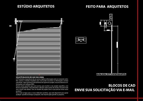 PORTAS DE AÇO AUTOMÁTICAS PORTA METÁLICA DE ENROLAR AUTOMÁTICA em DWG