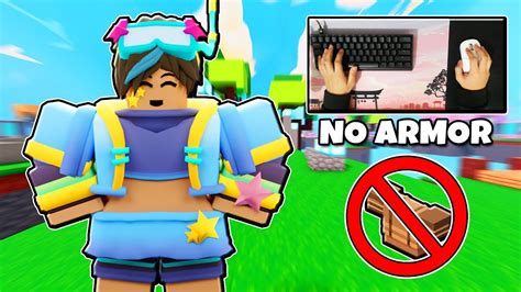 Playing Axolotl Amy Kit With No Armor Until I Lose Roblox Bedwars