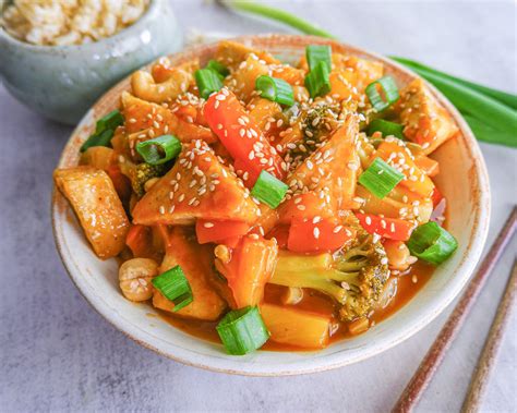 Pineapple Tofu Stir Fry Cheap Lazy Vegan