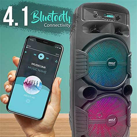 Pyle Portable Bluetooth PA Speaker System 600W Rechargeable Outdoor