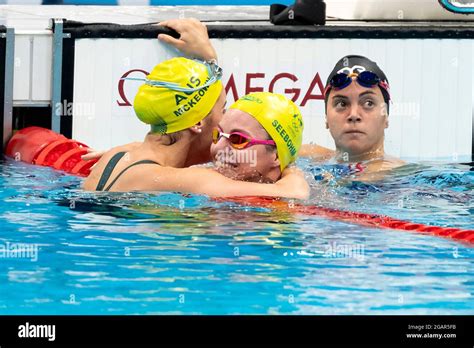 TOKYO JAPAN JULY 31 Emma Mckeon First And Emily Seebohm Third