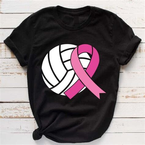 Volleyball Breast Cancer Ribbon Svg Tackle Cancer Svg Breast Etsy