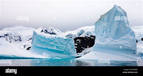 Icebergs grounded in Paradise Bay Antarctica Stock Photo - Alamy