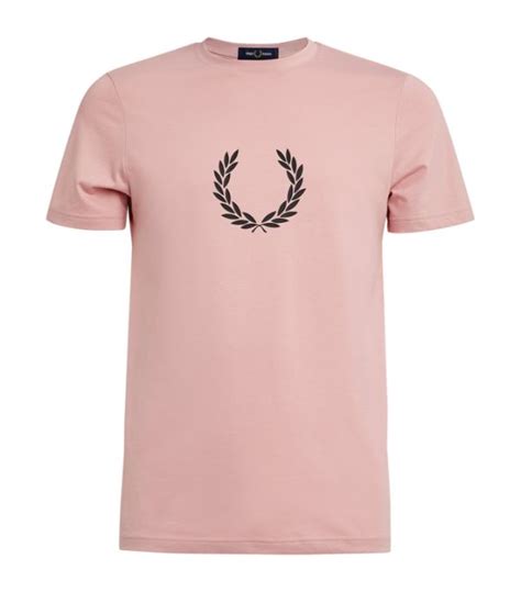 Mens Fred Perry Pink Laurel Wreath T Shirt Harrods Uk