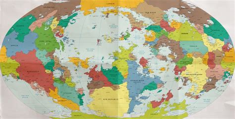 Fantasy World Map of A Terraformed Moon