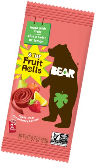 Bear Strawberry Fruit Rolls Bearsnacks Usa