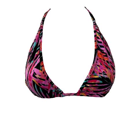 Flamingo Micro Bikini Top Pink String Swimwear Plaid Pink Etsy