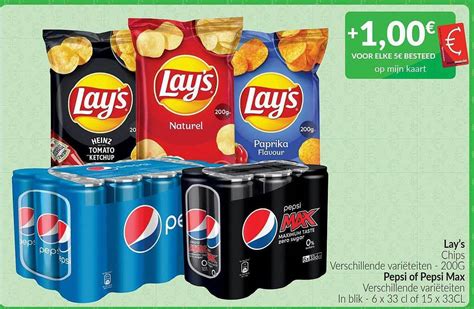 Lay's chips, pepsi of pepsi max promotie bij Intermarché