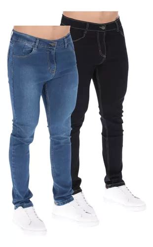 Paquete 2 Jeans Mezclilla Stretch Corte Skinny Para Hombre Envío gratis