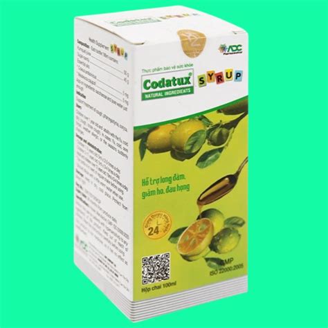 codatux syrup ml giup giam ho diu cam giac dau rat  hong