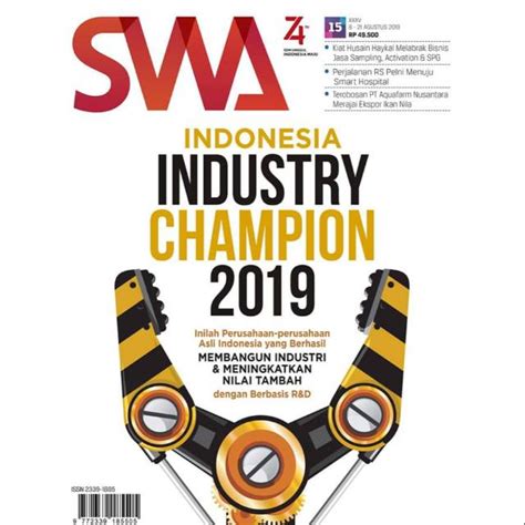 Jual Majalah SWA Edisi 15 2019 Indonesia Industry Champion 2019