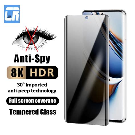 Privacy Full Curved Tempered Glass For Realme 11 10 Pro Plus GT Neo 5