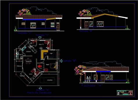 Ante Project Of House Dwg Full Project For Autocad Designs Cad