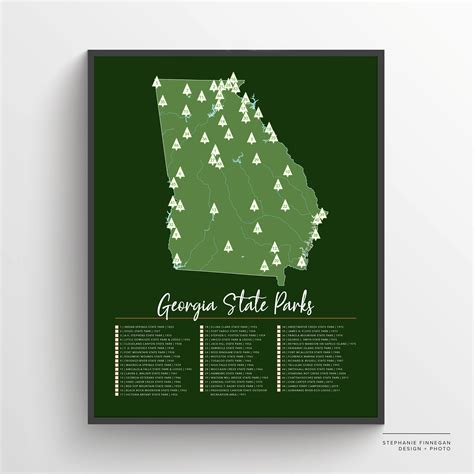 GA State Parks Map Printable Map Georgia Parks Georgia GA State Parks ...