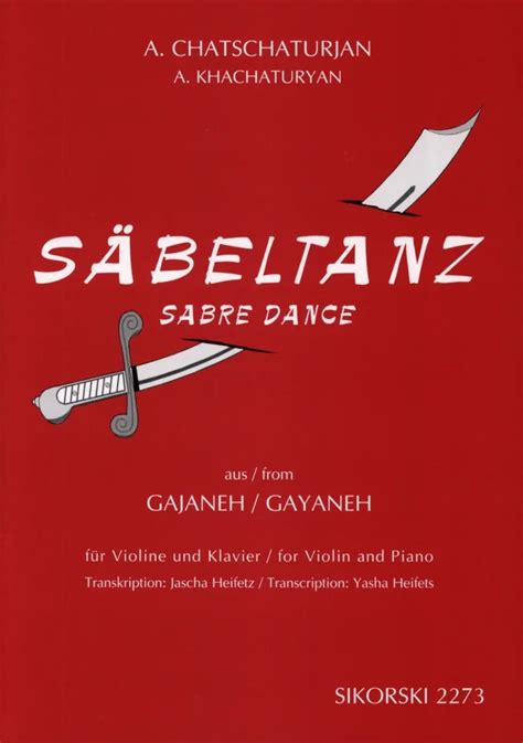 S Beltanz Aus Dem Ballett Gajaneh F R Violine Und Klavier Von Aram