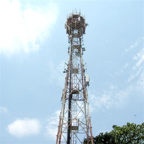 Galvanized Steel Self Support Lattice Mast 5G Telecom Tower 45m