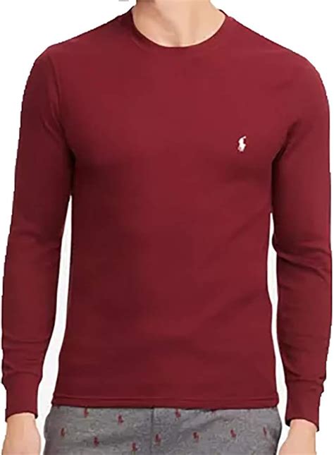 Polo Ralph Lauren Mens Waffle Knit Crew Neck Thermal Sleepware Shirt