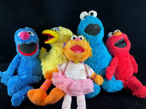 Vintage Sesame Street Lot Big Bird Zoe in Ballet Costume Grover Cookie ...