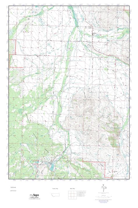 MyTopo Jackson Montana USGS Quad Topo Map