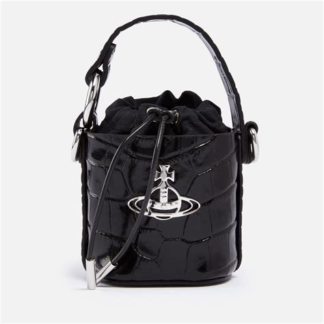 Vivienne Westwood Mini Daisy Croc Effect Leather Bucket Bag