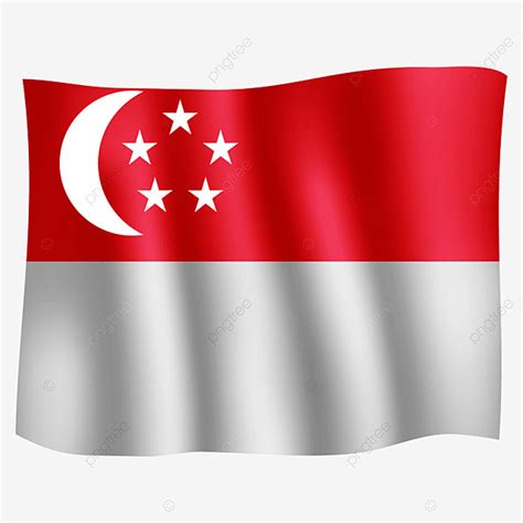 Vector De Bandera De Singapur Realista Png Ilustraci N Nacional